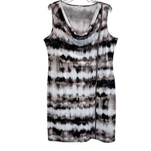 Calvin Klein Brown White Women's Dress Office Business Cocktail Party Size XL